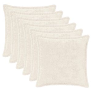 vidaXL Prevleka za blazino 6 kos HOUTEN Bela 30 x 30 cm