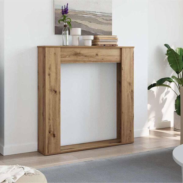 vidaXL Okvir za kamin artisan hrast 100x20x100 cm inženirski les