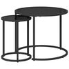 vidaXL Set kavno mizico 2 pcs 55 x 55 x 45 cm jeklo