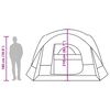 vidaXL Družinski šotor za 6 oseb zelen vodoodporen