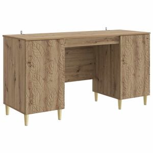 vidaXL Miza Artisan hrast 142,5 x 50 x 75 cm Inženirski les