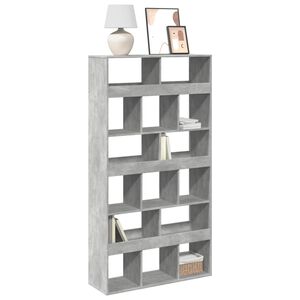 vidaXL Knjižna omara betonsko siva 100x33x187,5 cm inženirski les