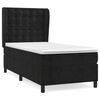 vidaXL Box spring postelja z vzmetnico črna 100x200 cm žamet