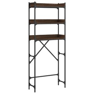 vidaXL Polica za pralni stroj rjavi hrast 67x25x163 cm inženirski les