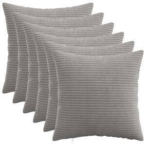 vidaXL Prevleka za blazino 6 pcs HEERLEN Svetlo siva 30 x 30 cm