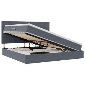 vidaXL Postelja z dodatnim prostorom za shranjevanje in vzmetnico