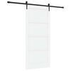 vidaXL Drsna vrata ORKDAL 93 x 202 cm Inženirski les Bela in črna