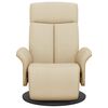 vidaXL Fotelj z oporo za noge krem blago