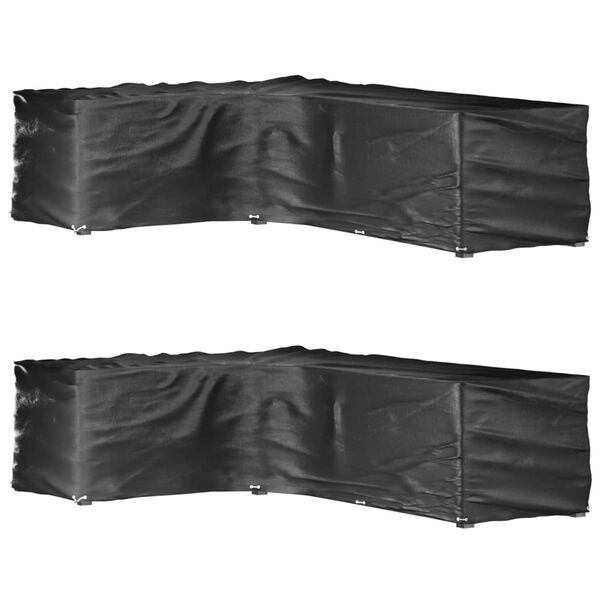 vidaXL Prevleka za pohi&scaron;tvo L oblike 2 kosa 18 obročkov 220x285x80 cm