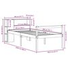vidaXL Knjižna postelja brez vzmetnice 100x200 cm trdna borovina