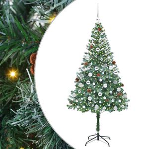 vidaXL Umestno božično drevo med 300 LED Zelena 180 cm PVC in Jeklo