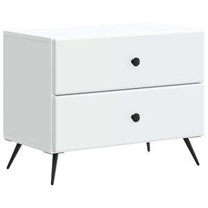 vidaXL Nočna omarica Bela 62 x 34,5 x 47,5 cm Inženirski les