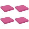 vidaXL 4-delne sedežne blazine VUGHT 4 pcs 100% poliester Roza