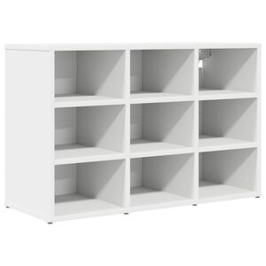 vidaXL Omara za čevlje 77,5 x 30 x 51 cm Inženirski les Bela
