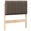 vidaXL Tapecirano vzglavje Rjava in taupe 75 cm Masivno borovo les