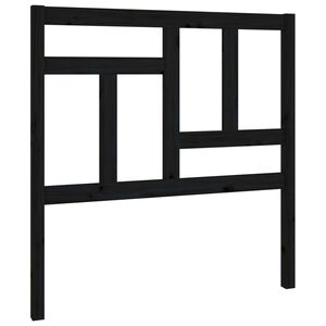 vidaXL Posteljno vzglavje črno 95,5x4x100 cm trdna borovina