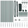 vidaXL Ograja s stebrom Zelena 0,8 x 25 m Jeklo in PVC