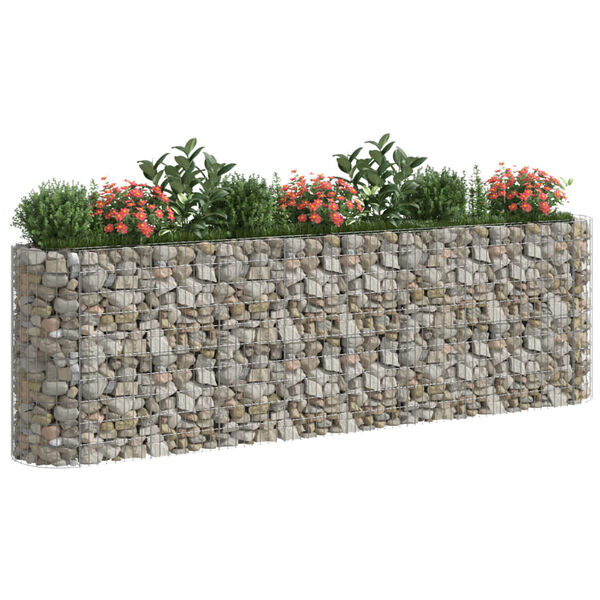 vidaXL Visoka greda gabion pocinkano železo 330x50x100 cm