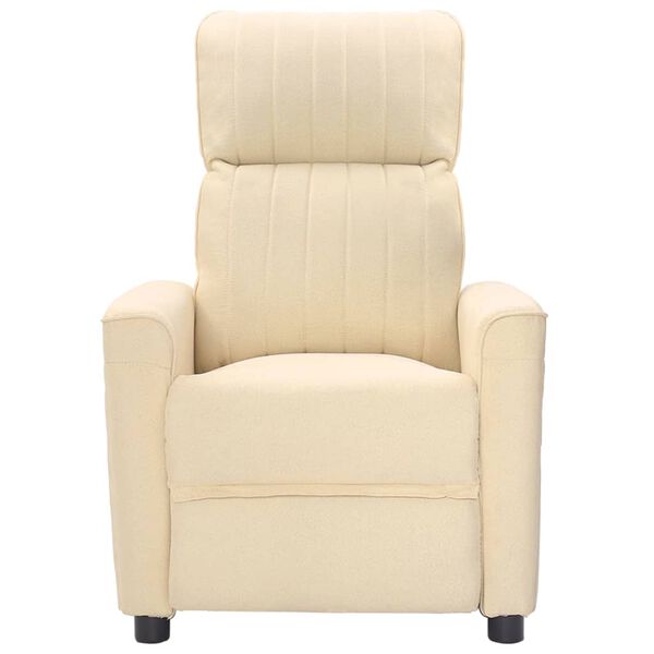 vidaXL Masažni stol krem blago