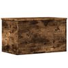 vidaXL &Scaron;katla za shranjevanje dimljen hrast 60x35x35 cm inženirski les