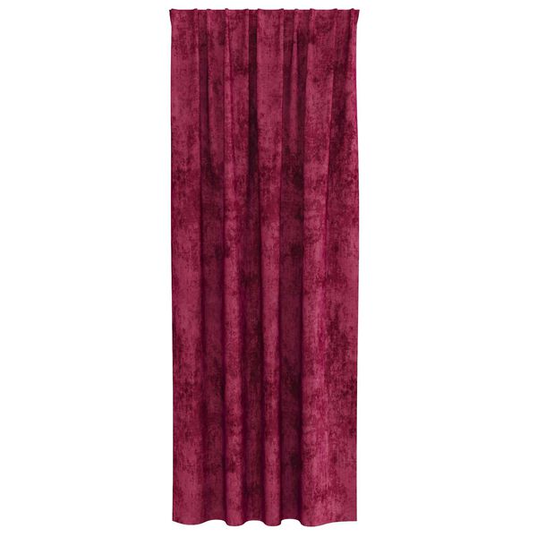 vidaXL Velvete zavese z zavesami 2 pcs vinsko rdeča 245 x 140 cm Žamet