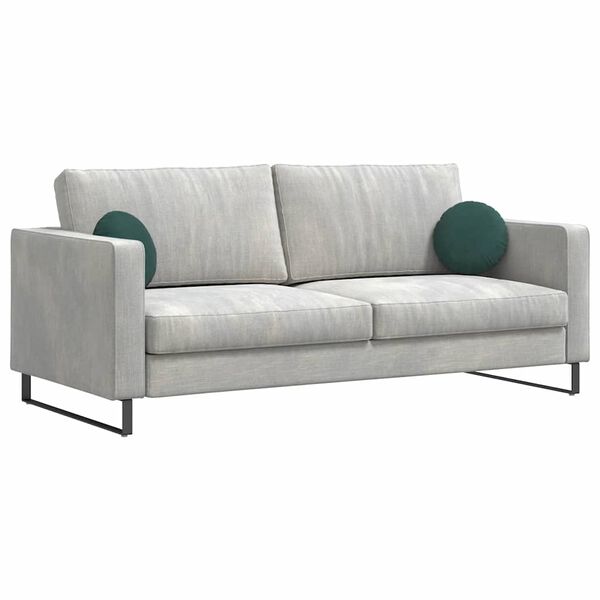 vidaXL Sedežne blazine 2 pcs Temno zelena &Oslash; 40 x 13 cm Žamet