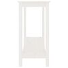 vidaXL Konzolna mizica bela 110x40x80 cm trdna borovina