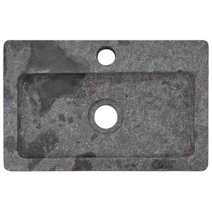 vidaXL Stenski umivalnik siv 38x24x6,5 cm marmor