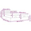 vidaXL Otomanski posteljni okvir z vzmetnicami krem 200x200 cm blago