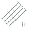 vidaXL Varnostna re&scaron;etka za okna z 4 prečkami 3 kos 630-1140 mm