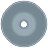 vidaXL Razko&scaron;en umivalnik okrogel mat svetlo moder 40x15 cm keramičen