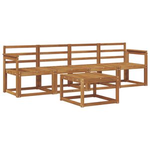 vidaXL Zunanja garnitura za sedenje 5 pcs Naravna