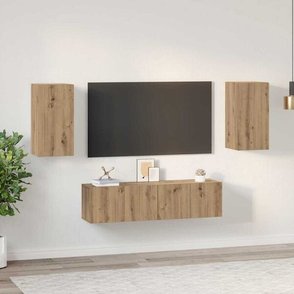 vidaXL Komplet TV omaric 4 pcs artisan hrast 30.5 x 30 x 60 cm