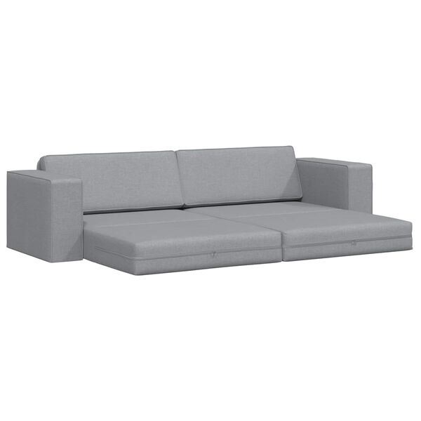 vidaXL Sofa postelja 200cm Svetlo siva blago