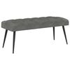 vidaXL Klop s gumbnim oblazinjenjem Temno siva 110 x 40 x 46 cm Žamet