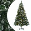 vidaXL Umestno božično drevo 120 cm 150 LED Toplo bela PVC in kovina