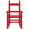 vidaXL Otroški gugalni stol rdeč trdna topolovina