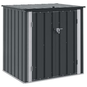 vidaXL &Scaron;katla za shranjevanje v vrtu Črna 101,5 x 82 x 100 cm Jeklo