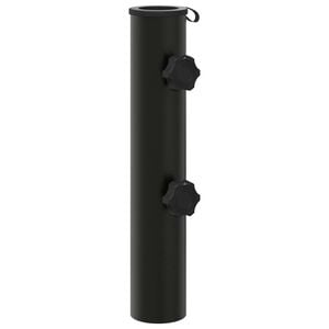 vidaXL Osnova cev za dežnik 0.6 kg Črna elezo for 40-50 mm Pole