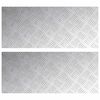 vidaXL Stopnice 2 kos 70 x 30 cm srebrna Aluminij Pravokotna