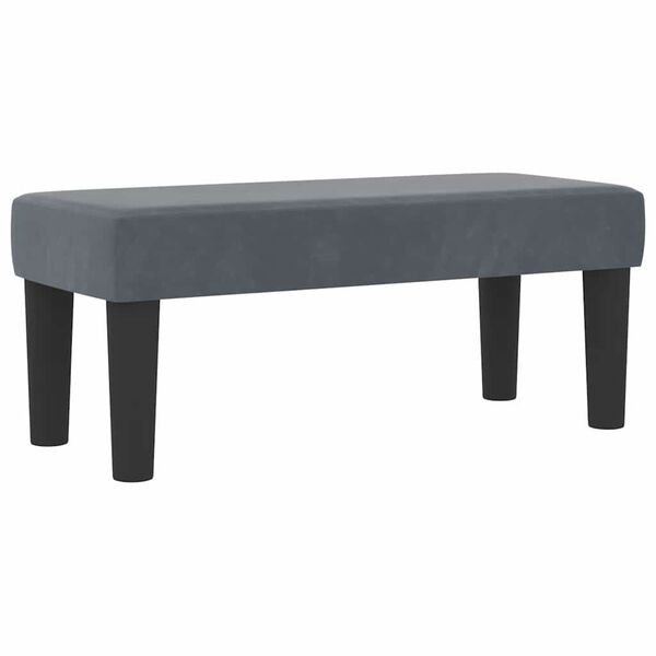 vidaXL Postelja z vzmetnico z vzmetnico Temno siva 80 x 200 cm Žamet