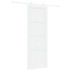 vidaXL Drsna vrata 78 x 211 cm Inženirski les Bela