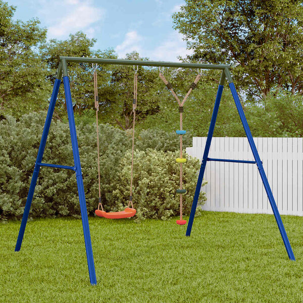 vidaXL Zunanji komplet z gugalnico in gugalnica s stopničkami