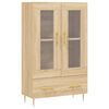 vidaXL Visoka omara sonoma hrast 69,5x31x115 cm inženirski les
