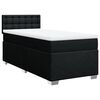 vidaXL Box spring postelja z vzmetnico črna 80x200 cm blago
