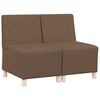 vidaXL Modularna sofa enota brez naslonov 2 kos Rjava blago