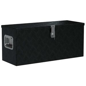 vidaXL Aluminijasta &scaron;katla 80x30x35 cm črne barve