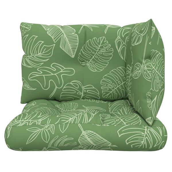 vidaXL Blazina za palete 3 kosi vzorec listov oxford blago