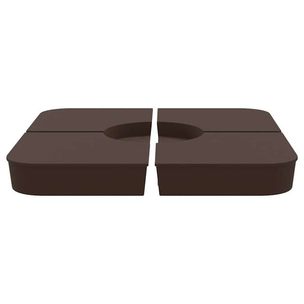 vidaXL Komplet podstavka za senčnik za križna stojala 100 kg PP