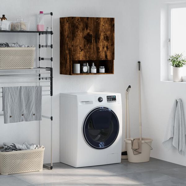 vidaXL Stenska omarica dimljeni hrast 60x31x70 cm inženirski les